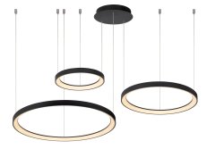Vidal Ø78 Svart Taklampe Fra Lucide - Det varmhvite lyset skaper den optimale atmosf&aelig;ren ved spisebordet, og du kan enkelt koble Vidal til en ekstern dimmer for &aring; justere lysstyrken.