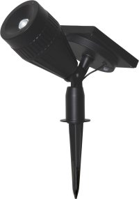 Powerspot Svart solcellelampe Fra Star Trading - Solcellespotlight som lyser med 60 lumen konstant i ca.