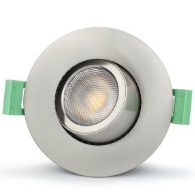 Sanna 230V 3000-4000K Børstet stål Fra Llitt - Denne spotlighten har en lysstyrke p&aring; litt over 520 lumen og en justerbar fargetemperatur p&aring; 3000K/4000K.