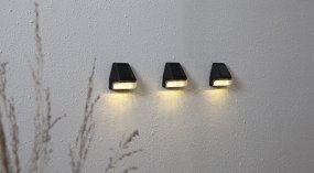 Mini 3-p Svart solcellelampe Fra Star Trading - Soldrevne små lanterner i en pakke med 3.