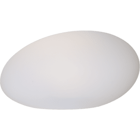 Globy 18cm Hvit solcellelampe Fra Star Trading - Den lyser opp i m&oslash;rket med sin varmhvite gl&oslash;d og skaper en koselig atmosf&aelig;re.