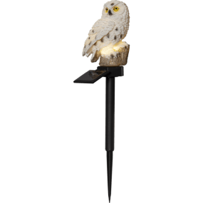 Owl Off-white solcellelampe Fra Star Trading - Soldekorasjonen Owl er en fantastisk og dekorativ belysning for hagen.