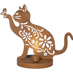 Oxicat Rust solcellelampe Fra Star Trading - Den er like vakker p&aring; som av og er perfekt for plassering i en trapp, i et blomsterbed eller p&aring; balkongen.