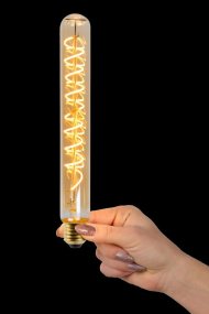 E27 Rørlampe 25cm 4,9W Fra Lucide - LED-lampen har de energieffektive egenskapene til en lavenergilampe og det stilige vintage-utseendet til en gammel lysp&aelig;re.