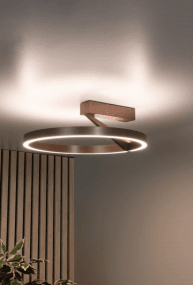 Applause Ø40 Brun plafond Fra Lucide - Den integrerte LED-stripen avgir et kraftig og jevnt lys, perfekt for alt fra kjøkken og stuer til arbeidsområder.