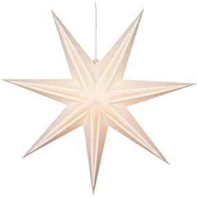 Holly Ø75 Hvit Fra Star Trading - Stjernen skaper julestemning i hjemmet og har et fint perlem&oslash;nster som gir en fin gl&oslash;d.