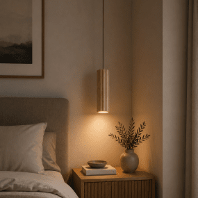 Lakewood Ø10 Tre Taklampe Fra Brilliant - Pendelen har en brun metalltakkopp og en matchende ledning som skaper en helhet.