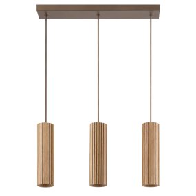 Lakewood 50cm Tre Taklampe Fra Brilliant - De tre pendellampene er plassert på rad, og høyden kan justeres under montering for å tilpasse seg rommet og ønsket plassering.