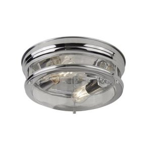 Glasgow Ø35 Krom baderomslampe Fra Searchlight - Når lampen er på, skaper den en levende og innbydende glød, noe som gjør den både praktisk og dekorativ på badet.