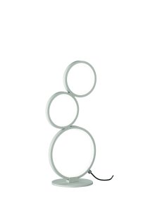 Rondo 45cm Hvit bordlampe Fra Trio Lighting - Den 45 cm høye lampen har en integrert dimmer som styres via ledningsbryteren, som gjør at du fleksibelt kan justere lysstyrken på lyset.