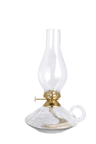 Kerosene lamp with handle big Gjennomsiktig Fra Strömshaga - Oljehuset er laget av klart glass med vakkert etsede kanter som gir lampen et elegant og tidl&oslash;st uttrykk.