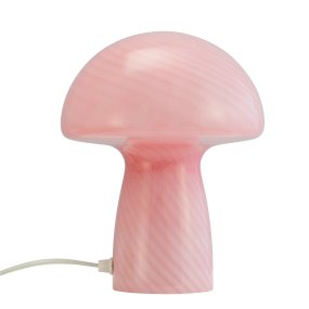 Jenny 23cm Rosa bordlampe Fra Dyberg Larsen - Uansett om den er plassert på et sidebord, vinduskarm, nattbord eller skrivebord, er Jenny Mushroom bordlampen et perfekt tilbehør som fremhever hjemmet ditt med sin sjarm og eleganse.