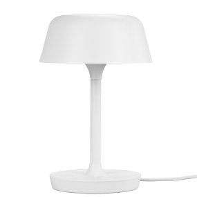Valencia 30cm Hvit Fra Dyberg Larsen - Valencia bordlampe er en elegant og unik lampe som sprer et vakkert og behagelig lys.