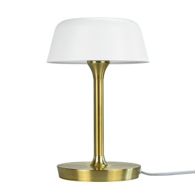Valencia 30cm Messing Fra Dyberg Larsen - Valencia bordlampe er en elegant og unik lampe som sprer et vakkert og behagelig lys.