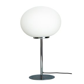 Queen 50cm Krom bordlampe Fra Dyberg Larsen - Queen er en elegant bordlampe i metall med kromfinish.