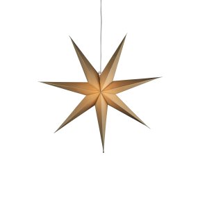 Papirstjerne Ø78 Beige Fra Konstsmide - Det enkle, elegante designet sprer et mykt og behagelig lys som gir en harmonisk f&oslash;lelse i advent og jul.