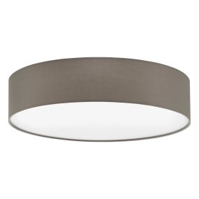 Pasteri Ø57 Taupe Fra Eglo - Skjermen er trukket med tekstil i en elegant taupefarge som gir rommet en varm f&oslash;lelse.
