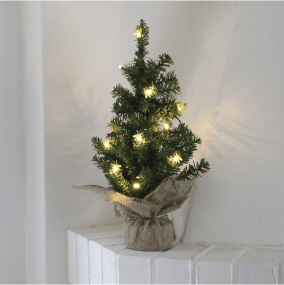 Toppy 45cm Grønn Fra Star Trading - Dekorativt bordtre med 10 LED-lys med en fin, varm hvit glød.