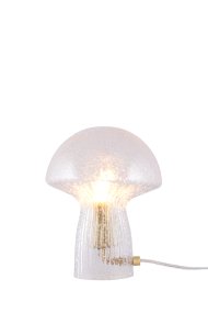 Fungo 20cm Gjennomsiktig bordlampe Fra Globen Lighting - Hver lampe er munnbl&aring;st og unik, noe som betyr at variasjoner i farge, glasstykkelse og antall bobler forekommer.