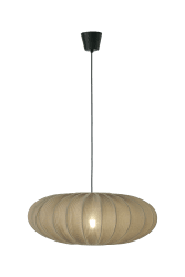 Mamsell Ø55 Grå Taklampe Fra Aneta Lighting - Mamsell taklampe er dekket med fint plissert stretchstoff som gir et behagelig, lett dempet lys.