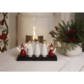 Lucia Choir Flerbruk Fra Star Trading - Lysestaken er h&aring;ndmalt, noe som kan gi forskjeller og merker som ikke kan unng&aring;s.