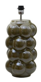 Bubbles 47cm Olivgrön lampefot Fra Hallbergs - Bubbles &auml;r en dekorativ lampfot i keramik med en lekfull och uttrycksfull form.