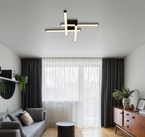 Kirina 50cm Svart plafond Fra Globo Lighting - Kirina adderar moderna stil till rummet med dess innovativa, kvadratiska design.