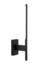 Finan 48cm Svart vegglampe Fra Lucide - Det smale røret, laget av høykvalitets aluminium, rommer en LED-lyskilde som avgir en varm hvit glød.