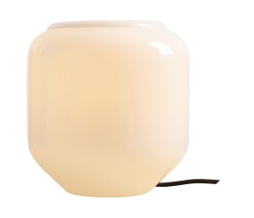 Flask 18cm Hvit/svart bordlampe Fra Artera - Den svarte ledningen er en fin fargekontrast som gir lampen et harmonisk og lekent uttrykk.