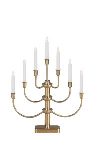 Gylling Gull Fra Markslöjd - Gylling har et klassisk juleutseende med sine syv armer i gull og med sine runde former p&aring; sidene.