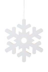 Origo Ø37 Hvit Fra Markslöjd - Origo formet som en sn&oslash;fnuggstjerne har et stilig og moderne design i hvitt metall som skaper en koselig f&oslash;lelse i hjemmet.