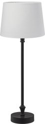 Liam 60cm Svart og hvitt bordlampe Fra PR Home - Skjermen er 20 cm bred og 15,5 cm h&oslash;y og har E27 ringholder.