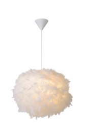 Goosy Soft Ø50 Hvit Taklampe Fra Lucide - Goosy Soft er en kombinasjon av bomull og myke fj&aelig;r.