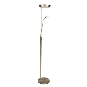Vegas Antikk messing gulvlampe Fra Halo Design - Vegas er det perfekte valget for de som leter etter en praktisk og elegant løsning for både atmosfære og oppløsning.