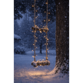 Lysslynge Akku 10m Svart Fra Star Trading - Den er utstyrt med en praktisk timerfunksjon som lyser i 6 timer og er av i 18 timer for &aring; spare batteri.