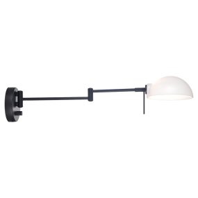 Kjøbenhavn 60cm Svart vegglampe Fra Halo Design - Med sin bevegelige arm og justerbare lysretning byr Kj&oslash;benhavn på både fleksibilitet og behagelig belysning, ideelt for å skape en varm atmosfære i hjemmet ditt.