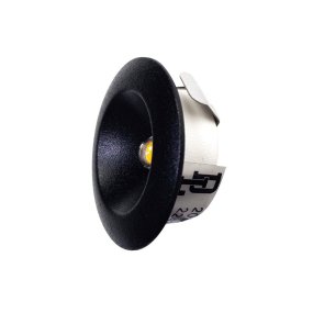 Q-33 Mini Downlight 2700K Svart Fra Designlight - Mindre downlight p&aring; 1,2 W og en diameter p&aring; 32,5 mm, lavt energiforbruk og lang levetid.
