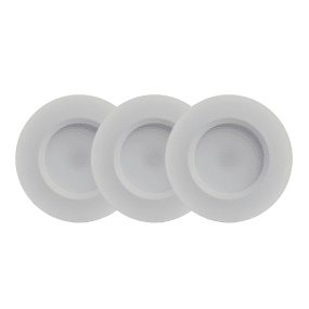 QB-308 Downlight 3000K 3-pk Hvit Fra Designlight - Leveres med 2 m kabel fra plugg til driver og nesten 2 m kabel fra koblingsboks til hver spotlight.