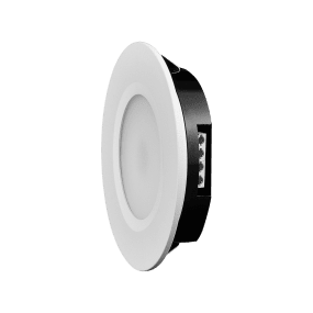 Q-36 Downlight 3000K Hvit Fra Designlight - Med en hullst&oslash;rrelse p&aring; 55 mm, en monteringsdybde p&aring; 13 mm og en diameter p&aring; 70 mm, er den egnet for &aring; erstatte de fleste lignende armaturer.