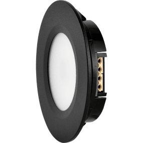 Q-36 Downlight 3000K Svart Fra Designlight - Med en hullst&oslash;rrelse p&aring; 55 mm, en monteringsdybde p&aring; 13 mm og en diameter p&aring; 70 mm, er den egnet for &aring; erstatte de fleste lignende armaturer.