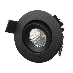 Q-16 Mini Downlight 3000K Svart Fra Designlight - Med en lysstr&oslash;m p&aring; 310 lumen har armaturen et bredt bruksomr&aring;de og kan installeres b&aring;de som dekorativ aksentbelysning eller som en del av generell belysning i et rom.