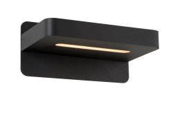 Atkin 25cm Svart vegglampe Fra Lucide - Veggplaten i h&oslash;ykvalitets st&aring;l monteres enkelt p&aring;; veggen, og lyskilden er subtilt skjult, men gir et klart og varmt lys som passer til ethvert rom.