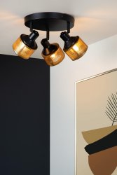 Rafa 3 Svart spotlight Fra Lucide - Du kan ogs&aring;&aring; koble Rafa til en ekstern dimmer, noe som gj&oslash;r at du enkelt kan skape stemning og komfort i ethvert rom og n&aring;r som helst p&aring; dagen.