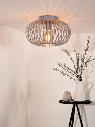 Manuela Ø40 Grå plafond Fra Lucide - Manuela er enkel &aring; koble til en dimmer og ser veldig pen ut.