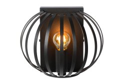 Manuela 17cm Svart vegglampe Fra Lucide - Denne vegglampen har et moderne utseende, og takket være sin slanke og slående design blir Manuela et blikkfang i alle interiører, også rustikke.