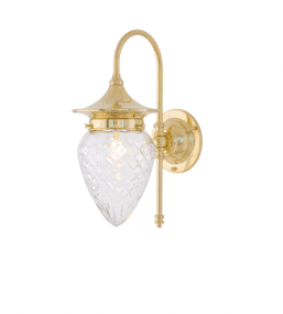 Fryxell IP21 Messing Fra Karlskrona lampfabrik - F&ouml;r att g&aring; in med kuloledning kompletteras med en distansplatta.