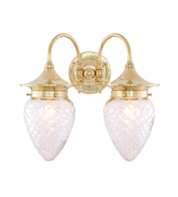 Tigerstedt IP24 Messing Fra Karlskrona lampfabrik - F&ouml;r att g&aring; in med kuloledning kompletteras med en distansplatta.