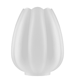 Tulip Glass Shade 70 Matt hvit Fra Karlskrona lampfabrik - Overkanten er h&aring;ndavfaset for &aring; gi riktig b&oslash;lget tulipanform.