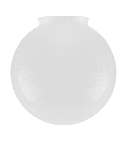 Globe Glass Shade 100/200 Hvit Fra Karlskrona lampfabrik - En klassisk sfærisk skjerm i hvitt transferglass.