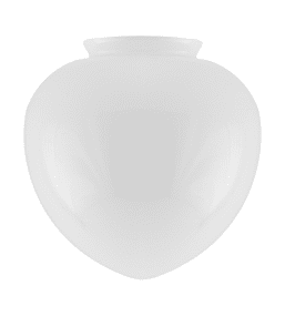 Teardrop Glass Shade 100/190 Hvit Fra Karlskrona lampfabrik - En klassisk dråpeformet kopp i hvitmalt glass.